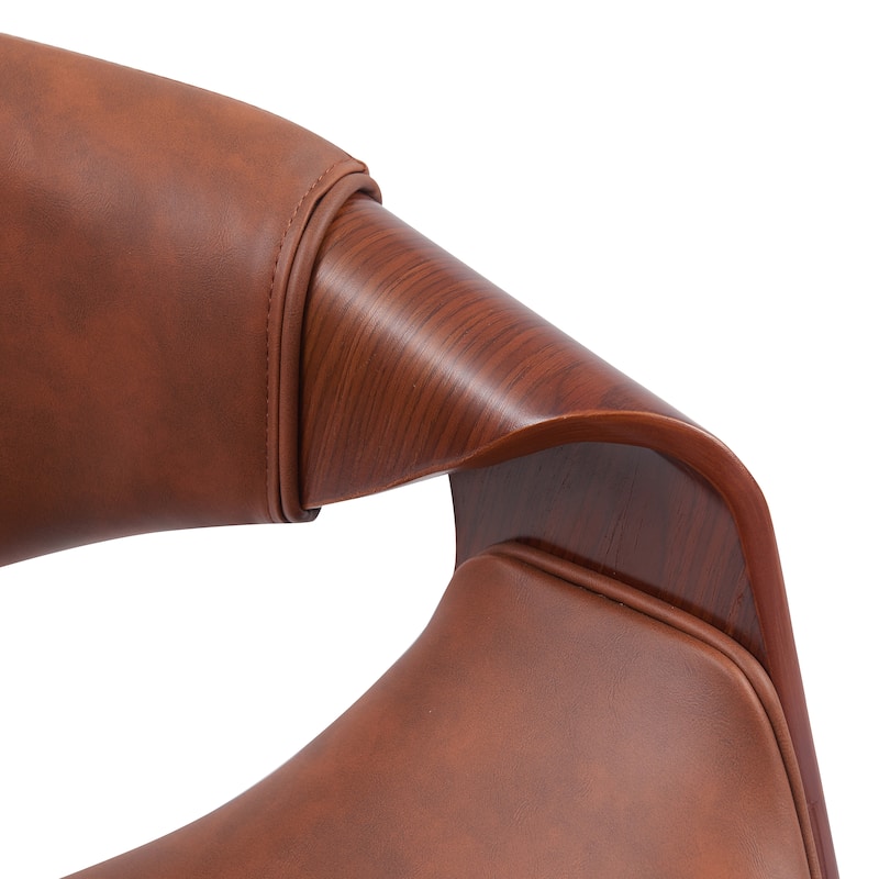 Porthos Home Fenn Faux Leather Swivel Adjustable Height Bar Stool