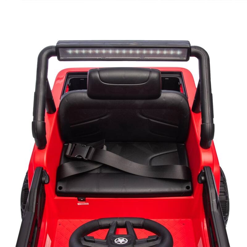12V Kids Ride On 6-Wheel electric truck car W/Parents Control,Six-Wheel Suspension,Four motors,Power display,Searchlight
