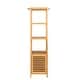 preview thumbnail 12 of 10, Tall Storage Cabinet with Shutter Door and 3 Tier Shelves Freestanding - 13.3" x 13" x 55"