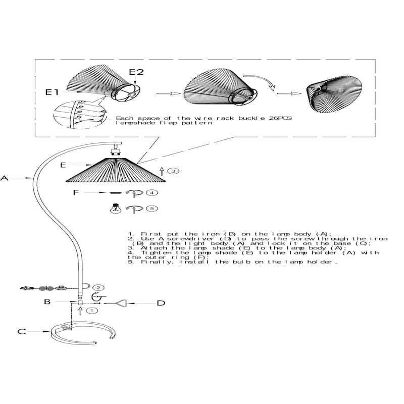 Livabliss Gumel Traditional Accent Floor Lamp - 59"H x 20"W x 20"D