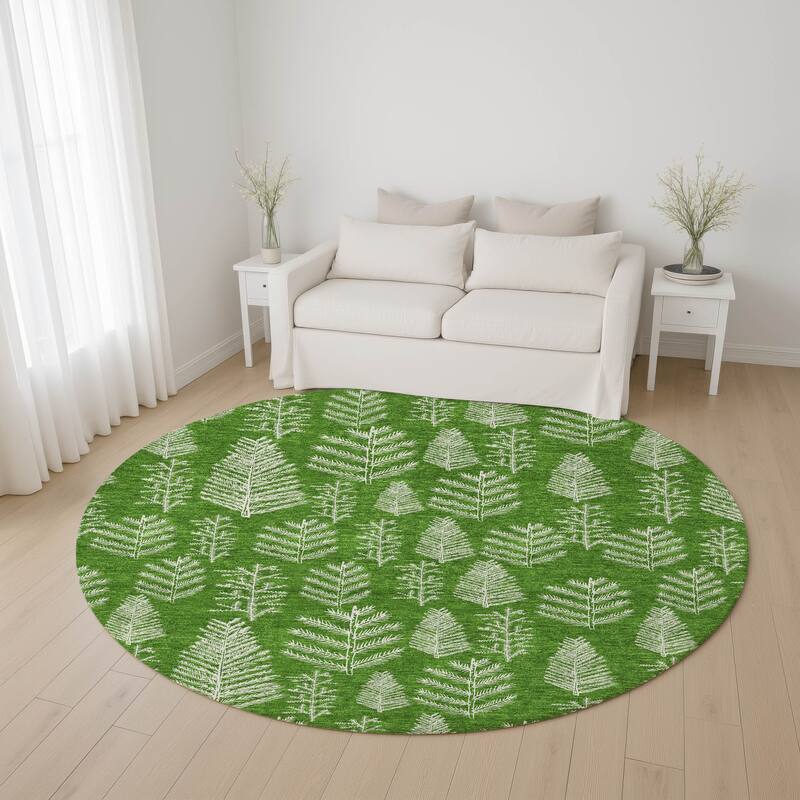 Premium Washable Super Soft Pinecone Mayfield Rug - Green - 8' x 8'