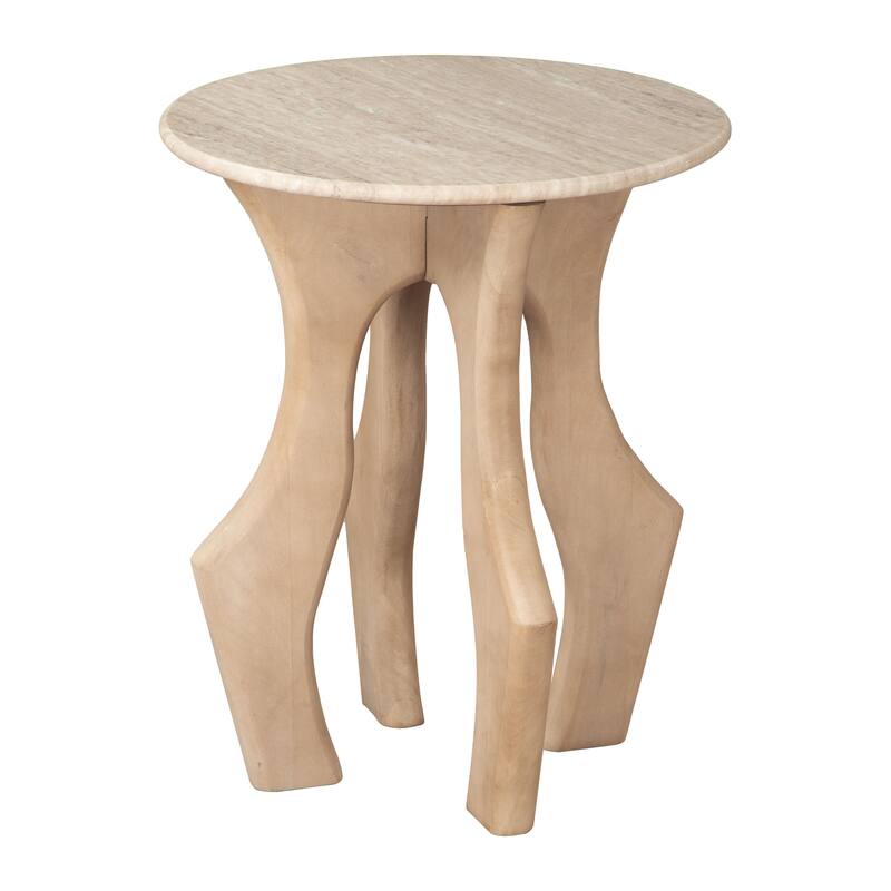 Eda Side Table White & Natural - White/Natural