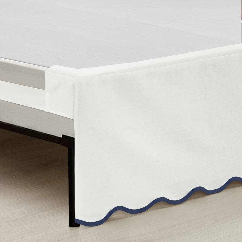 Lush Decor Coastal Chic Scallop Edge Bed Skirt Single