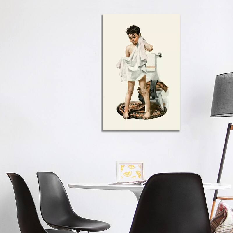 iCanvas "C-L-E-A-N" by Norman Rockwell Canvas Print - 40x26x1.5