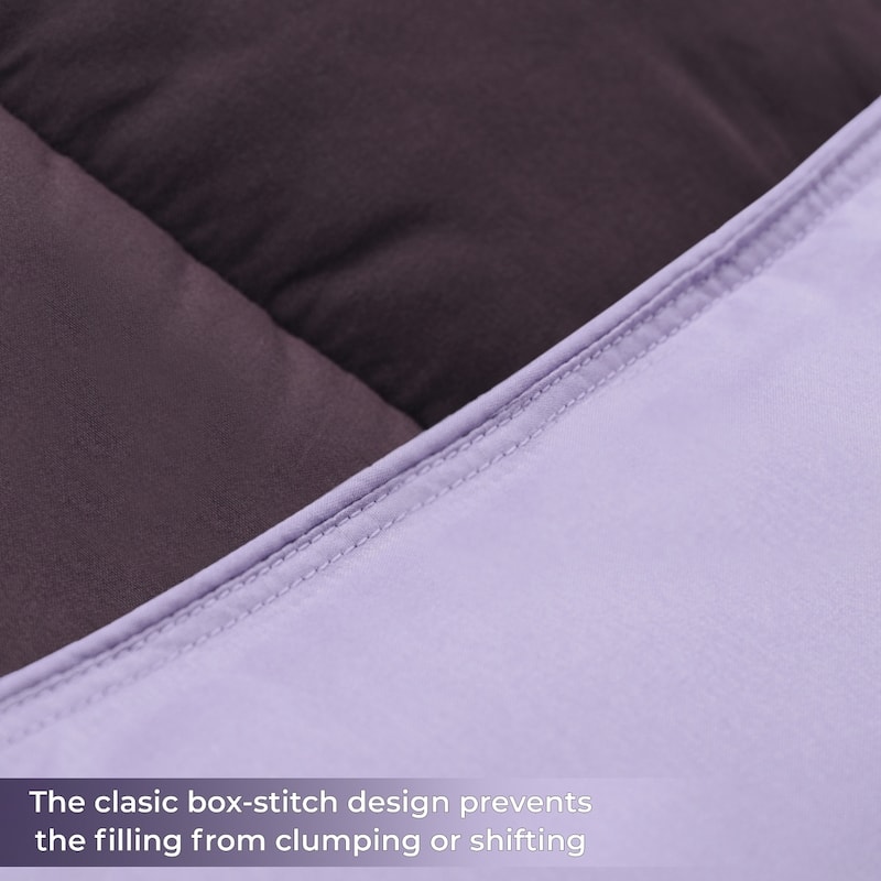 Superior Brushed Microfiber Down Alternative Reversible Comforter
