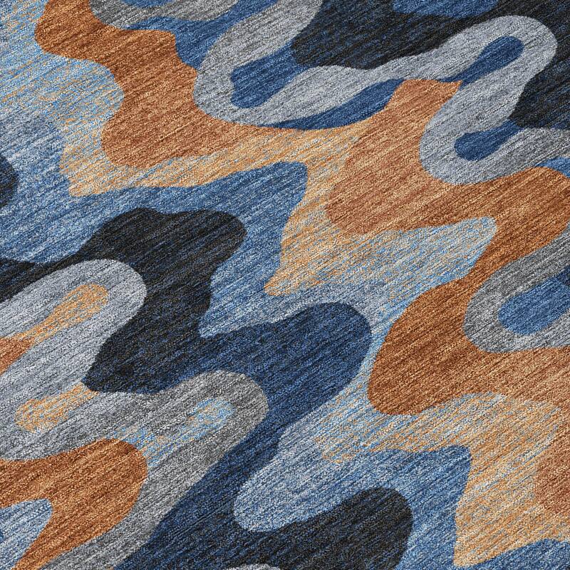 Machine Washable Indoor/ Outdoor Modern Mason Chantille Rug