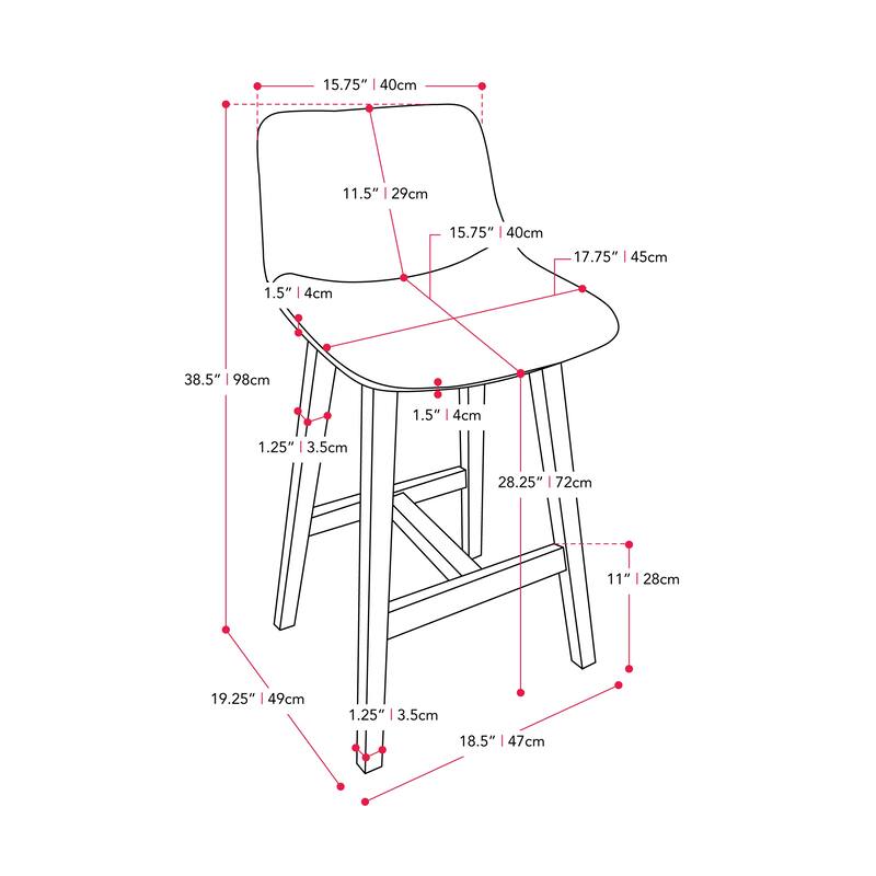 Nora Counter Height Bar Stool, Set of 2