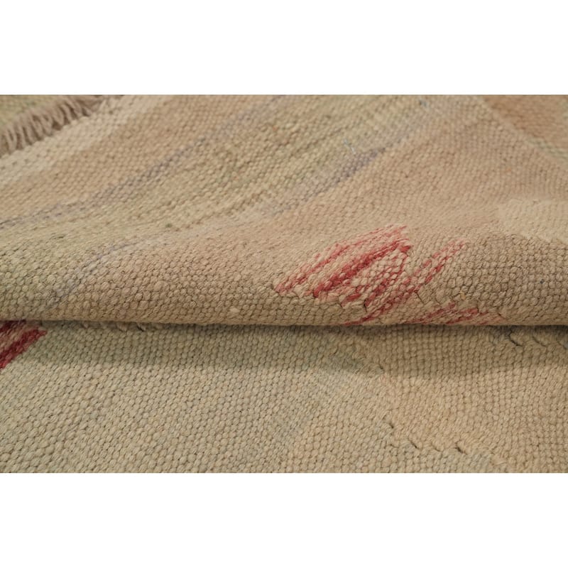 Hand Woven Oriental 100% Wool Carpet Southwestern Tribal Multi-Colored Kilim Area Rug - 7' 10'' X 4' 6''
