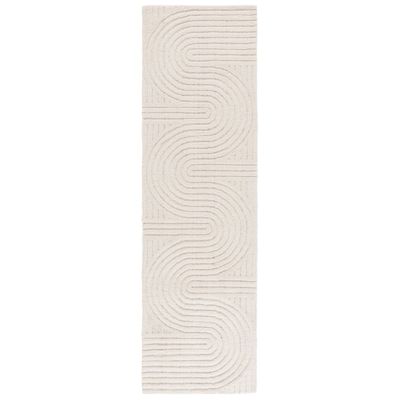 SAFAVIEH Handmade Southampton Catena Abstract Wool Rug - 2'3" x 8' Runner - Ivory - Runner
