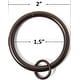 preview thumbnail 14 of 30, Set of 14 Solid Metal Window Drapery Curtain Panel Ring with Eyelet, 1.5" Inner Diameter, Fits Up to 1.25" Rod