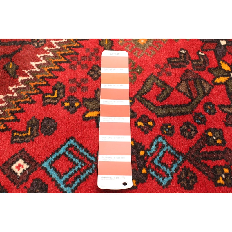 ECARPETGALLERY Hand-knotted Andelz Red Wool Rug - 4'1 x 6'1