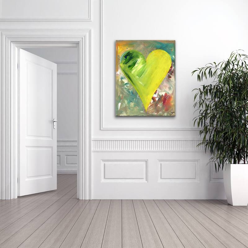 'Jaden' Heartwork Wrapped Canvas Wall Art