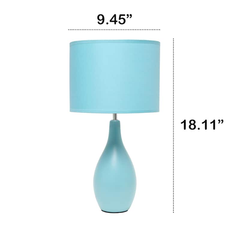 18.11" Standard Dewdrop TableLamp with Matching Fabric Shade