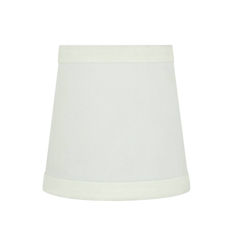 Aspen Creative Hardback Empire Chandelier Clip-On Lamp Shade (2 Pack), Off-White, (3" x 4" x 4")