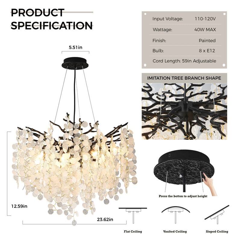 Tree Branch Chandelier Modern Crystal Chandelier Ceiling Hanging Light