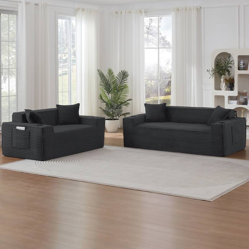 3 Seater Sofa Boneless Couches,No Assembly Needed
