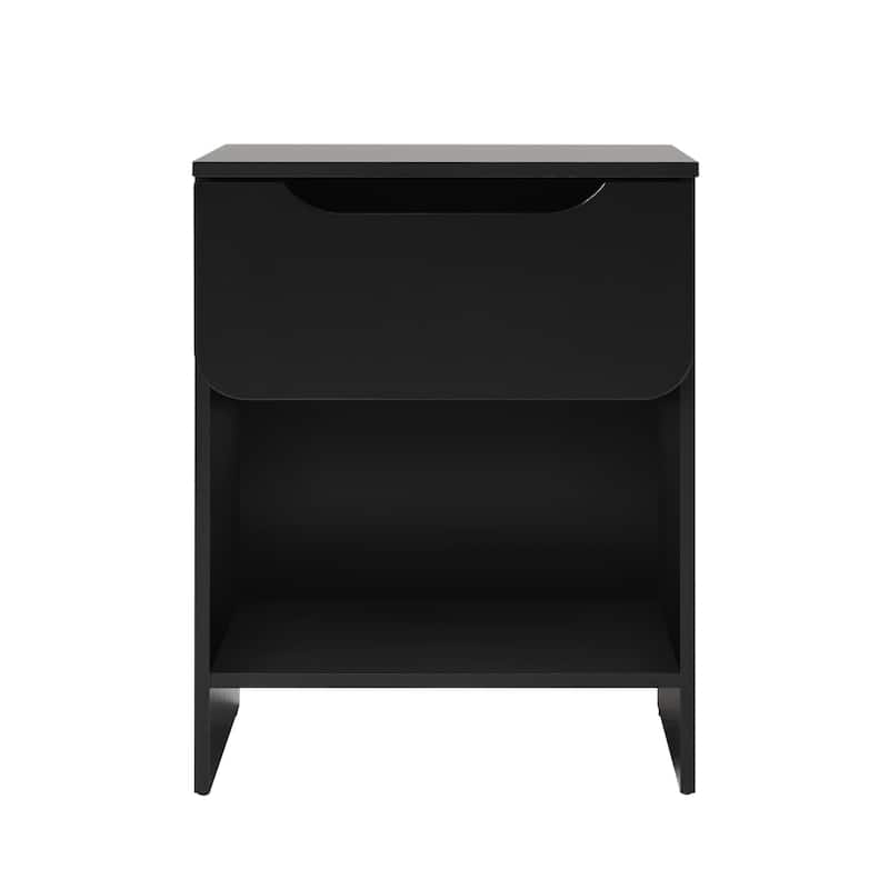 Middlebrook Designs Modern 1-Drawer Nightstand with Cubby