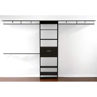 HomeRoots 118" Black Manufactured Wood Organizer
