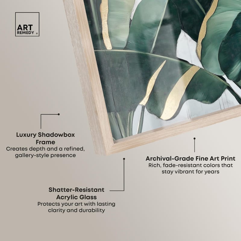 Jungle Jewel Jade I Shadowbox by Art Remedy