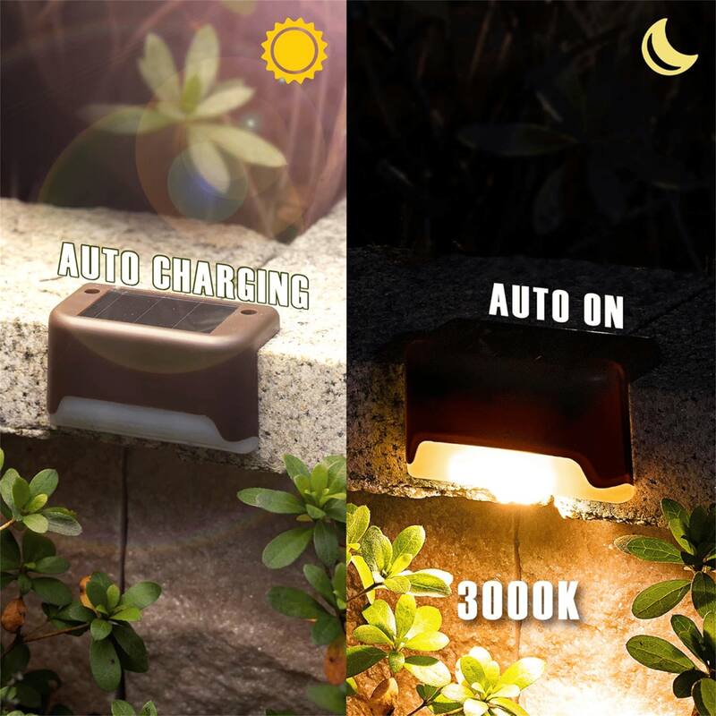 Warm light-16PCS Led Solar Deck Light