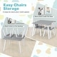 preview thumbnail 9 of 8, Gymax 3 Pieces Kids Table & Chairs Set Children Wooden Furniture Set