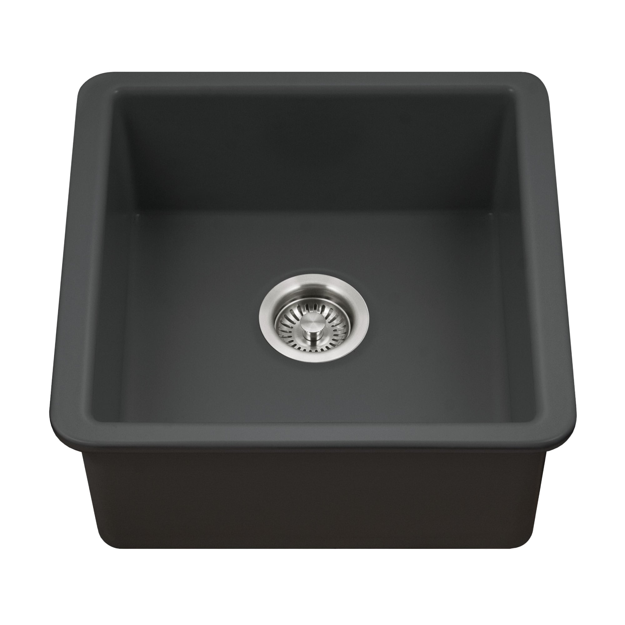 Houzer PTB-2020 Platus 19-1/8" Undermount Single Basin Fireclay Bar