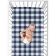 preview thumbnail 4 of 4, Navy Buffalo Plaid Check Collection Boy Fitted Crib Sheet - Blue and White Woodland Rustic Country Farmhouse Lumberjack