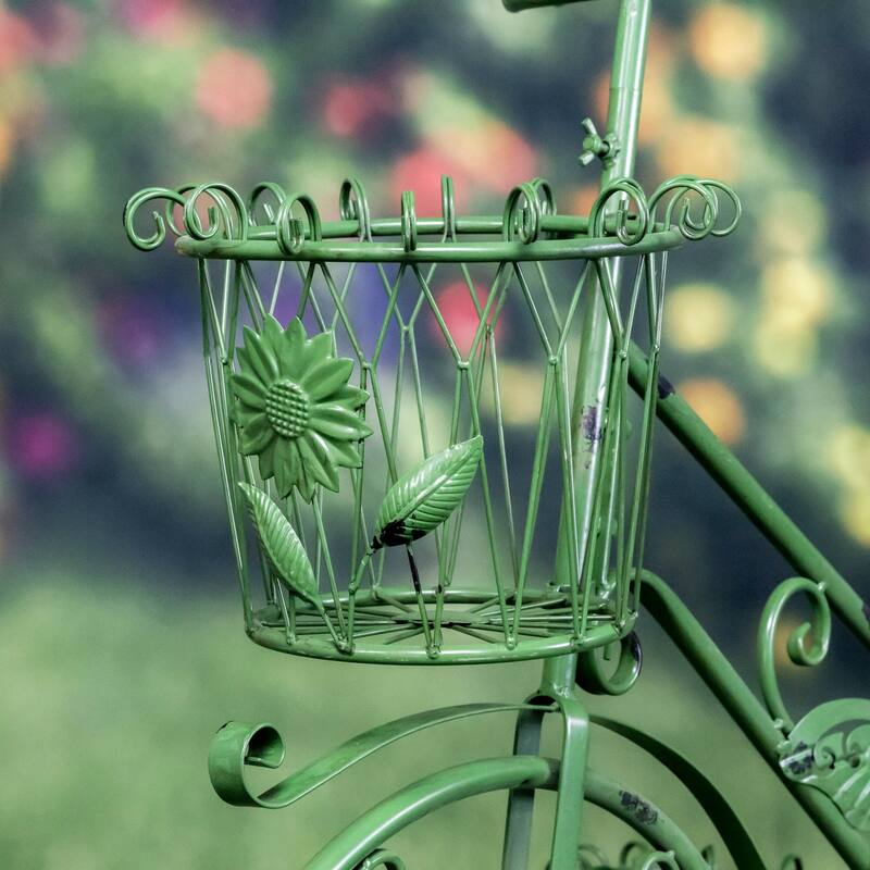 Large Iron Butterfly Bicycle Plant Stand - 56"x17"x37.5"