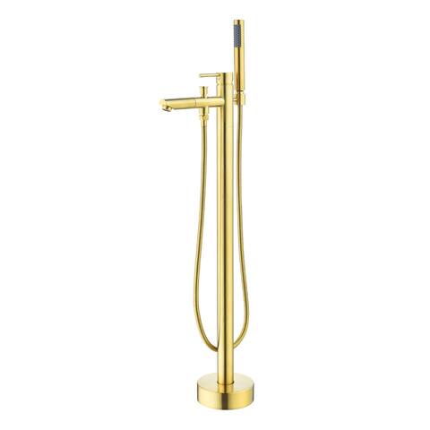 Altair Larod Single Lever Handle Freestanding Floor Mounted Tub Filler with Handshower