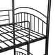 preview thumbnail 14 of 43, Twin over Twin Size Metal Bunk Bed With Slide, Roof, Fence and Ladder for Bedroom