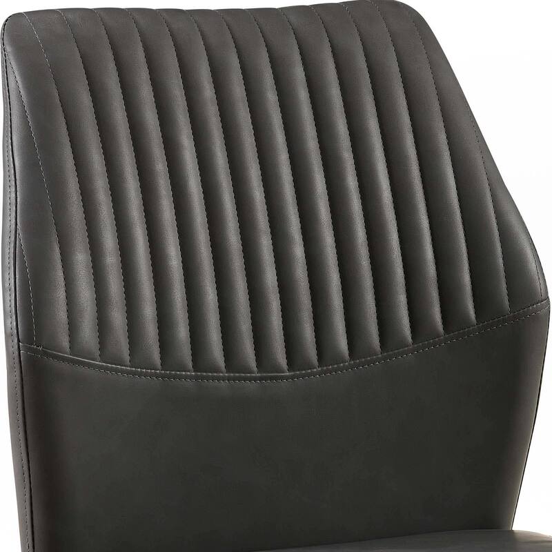 PU Leather Dining Chairs Set of 4 - Dark Gray