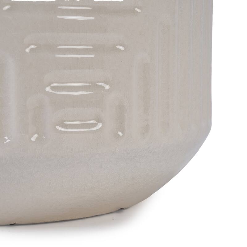 Handmade Ceramic Planter, Monstera & Fiddle Leaf Fig, 16" Diameter