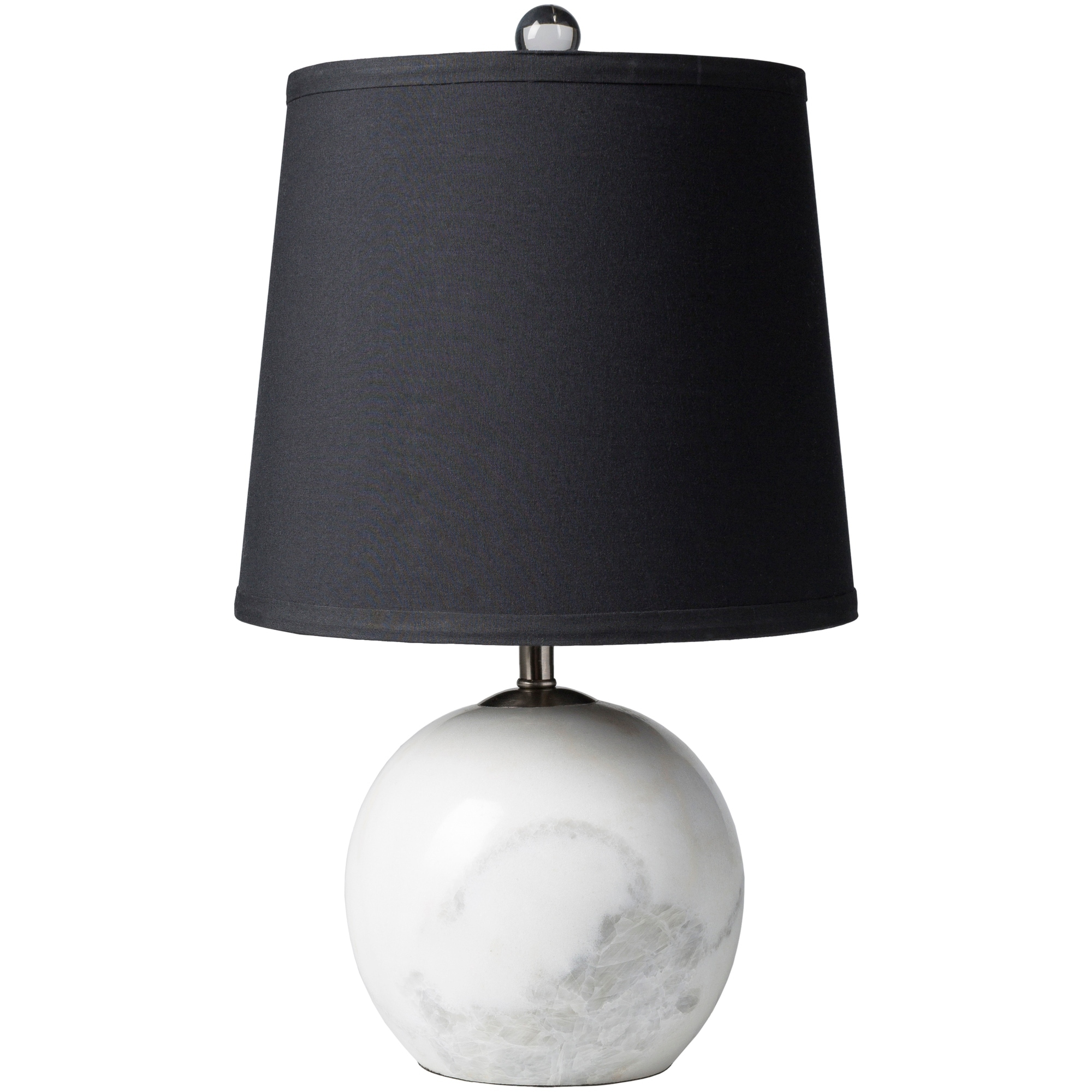 Zaguide Table Lamp With White Base And Black Shade Overstock 14442601