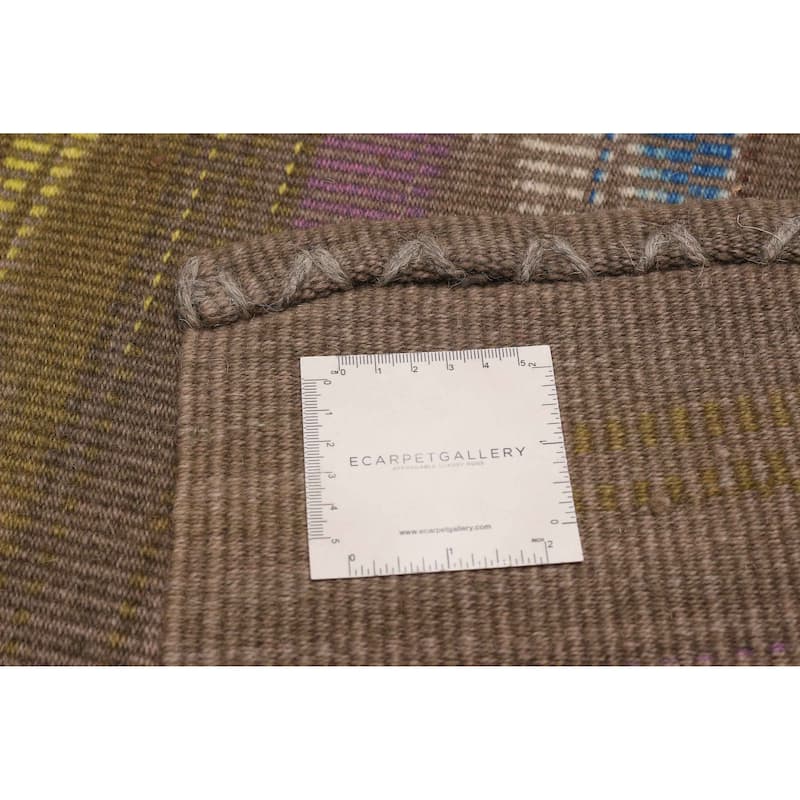 ECARPETGALLERY Flat-Weave Ankara FW Taupe Wool Kilim - 9'9 x 12'10