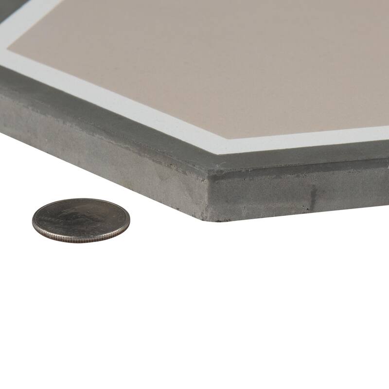 Merola Tile Cemento Hex Holland Channel 7-7/8" x 9" Cement Floor and Wall Tile