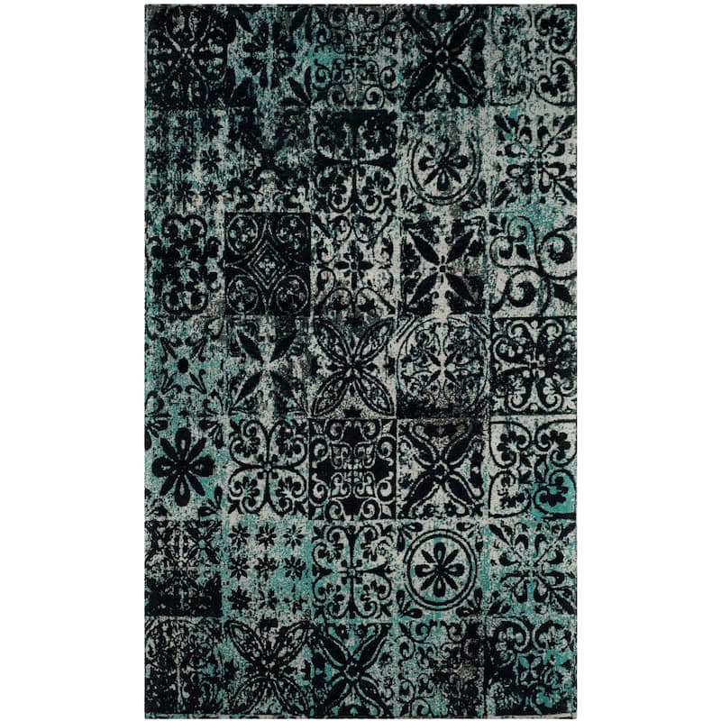 SAFAVIEH Classic Vintage Boho Roosa Distressed Oriental Cotton Rug