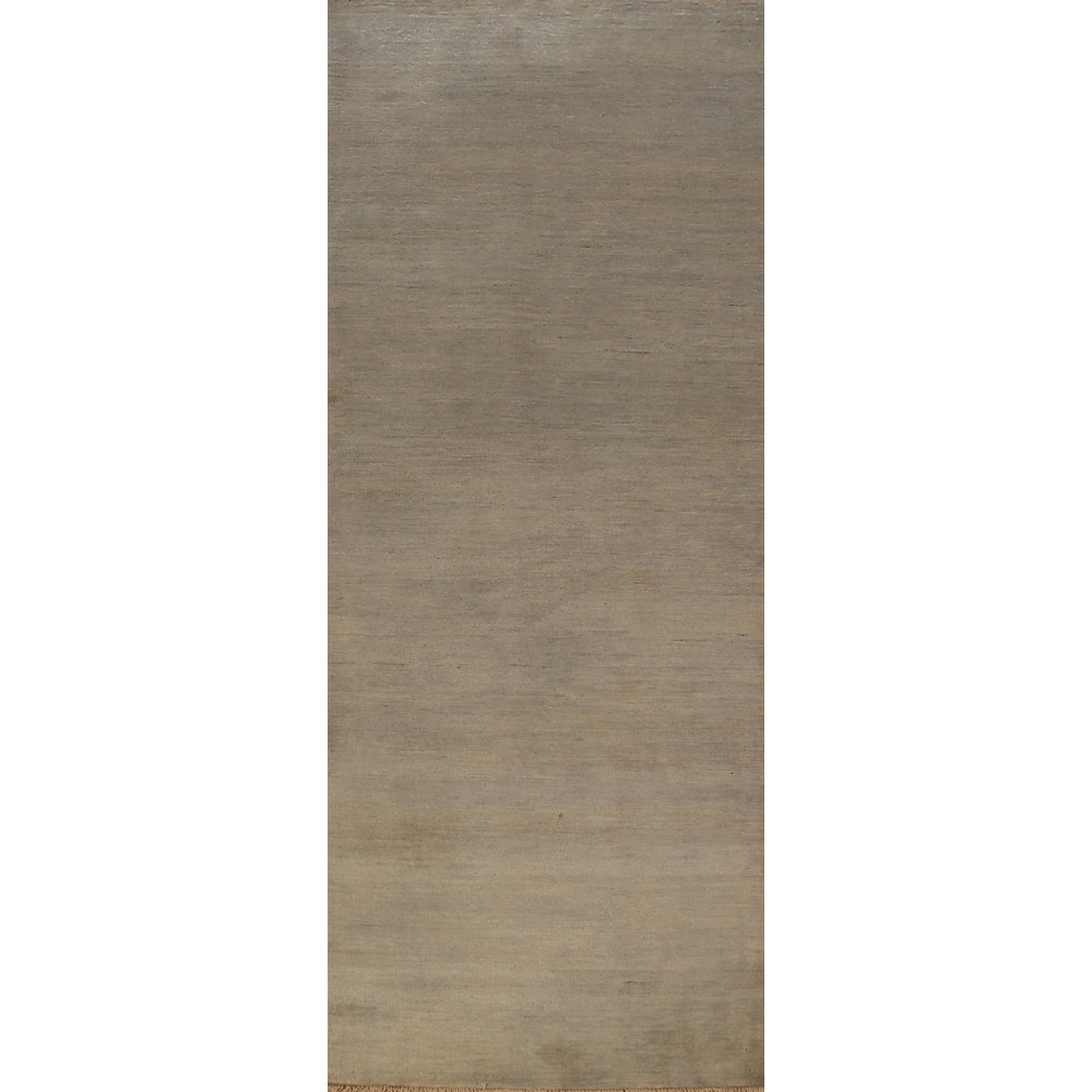 Modern Gabbeh Runner Rug Handmade Wool Carpet - 2'9" x 9'9"