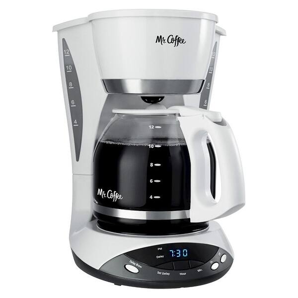 Shop Mr Coffee Simple Brew 12 Cup Programmable Coffee Maker White 12 Cups Overstock 31098844