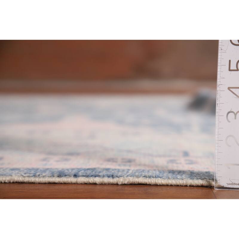 Hand Knotted Oriental 100% Wool Carpet Transitional All-Over Navy Blue & Blues Oushak Area Rug - 10' 10'' X 8' 0''