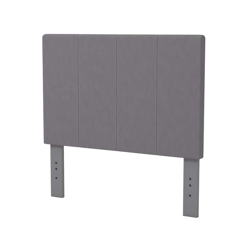 Harman Modern Upholstered Adjustable Conversion Headboard by Porch & Den - Grey Fabric - Twin