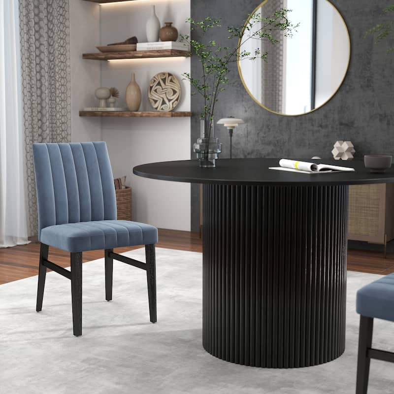 Roundhill Furniture Henriet 5-Piece Round Pedestal Dining Set