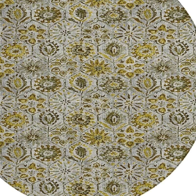 HomeRoots Floral Transitional Rectangle Outdoor Rug