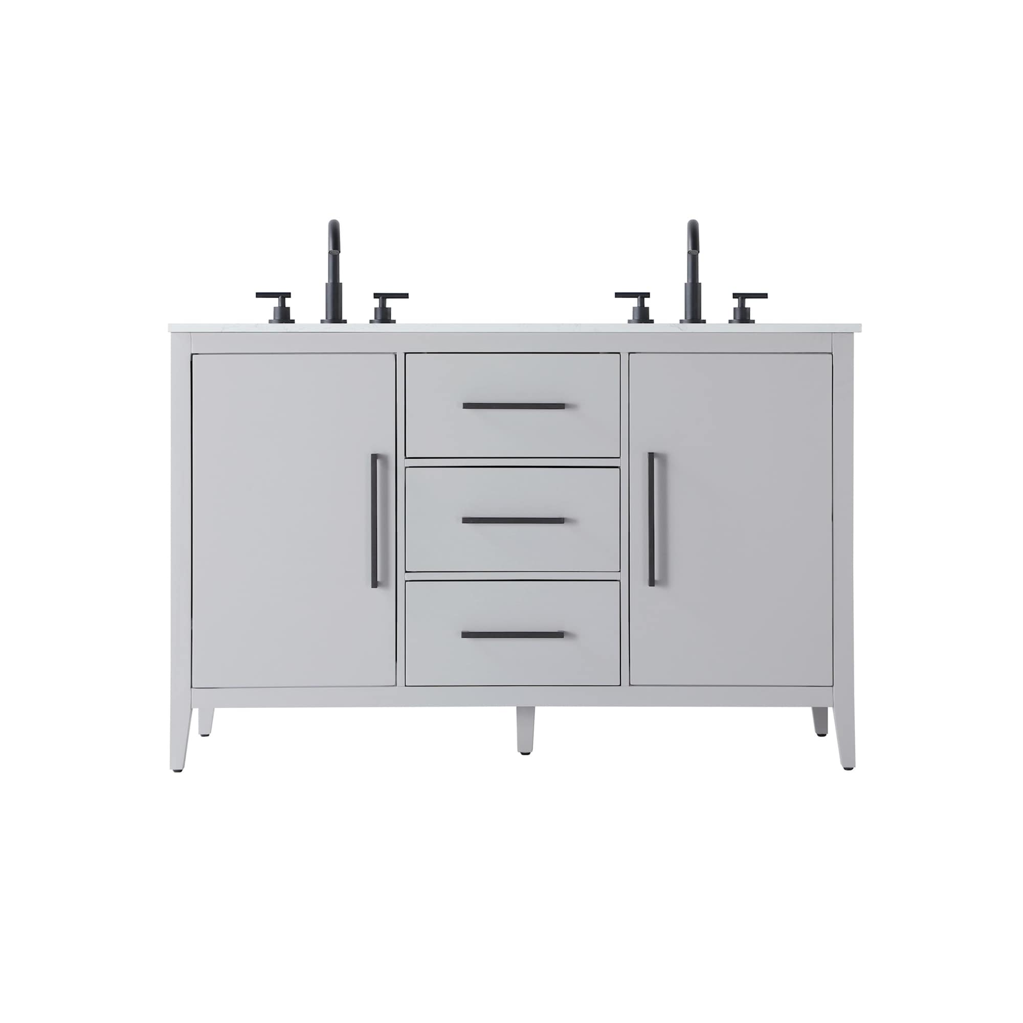 Elegant Lighting VF29354D Millie 54" Free Standing Double Basin Vanity