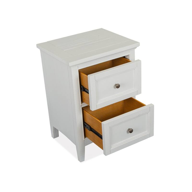 Magnussen Home Heron Cove Chalk White and Dovetail Grey Small Drawer Nightstand