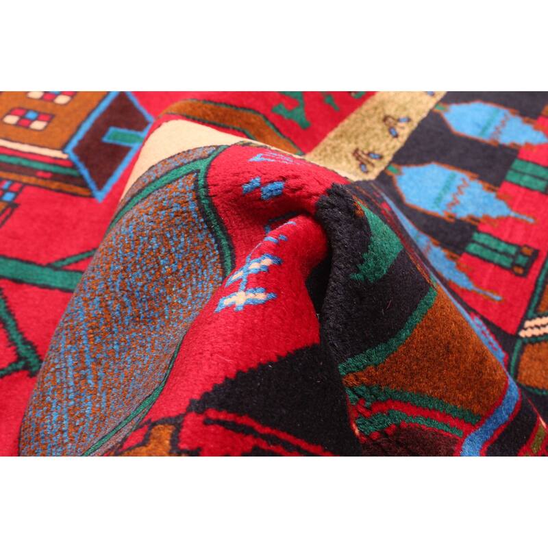 ECARPETGALLERY Hand-knotted Teimani Red Wool Rug - 2'9 x 4'9