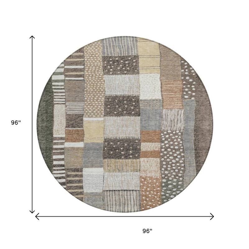 HomeRoots Geometric Transitional Rectangle Outdoor Rug