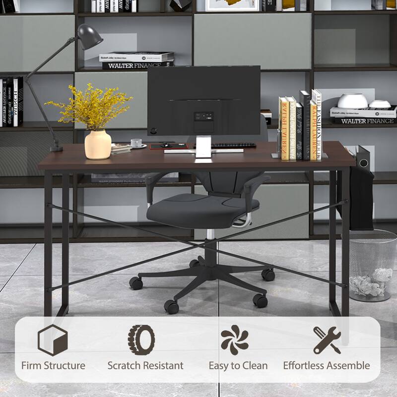 Gymax Modern Computer Desk 40''/47'' Study Writing Table w/ Storage