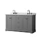 Option Dark Gray / White Carrara Marble Top / Matte Black
