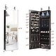 preview thumbnail 4 of 6, Wall Door Jewelry Armoire Cabinet with Full-Length Mirror