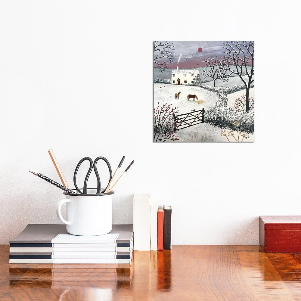 iCanvas "Winter Grazing" by Jo Grundy Canvas Print